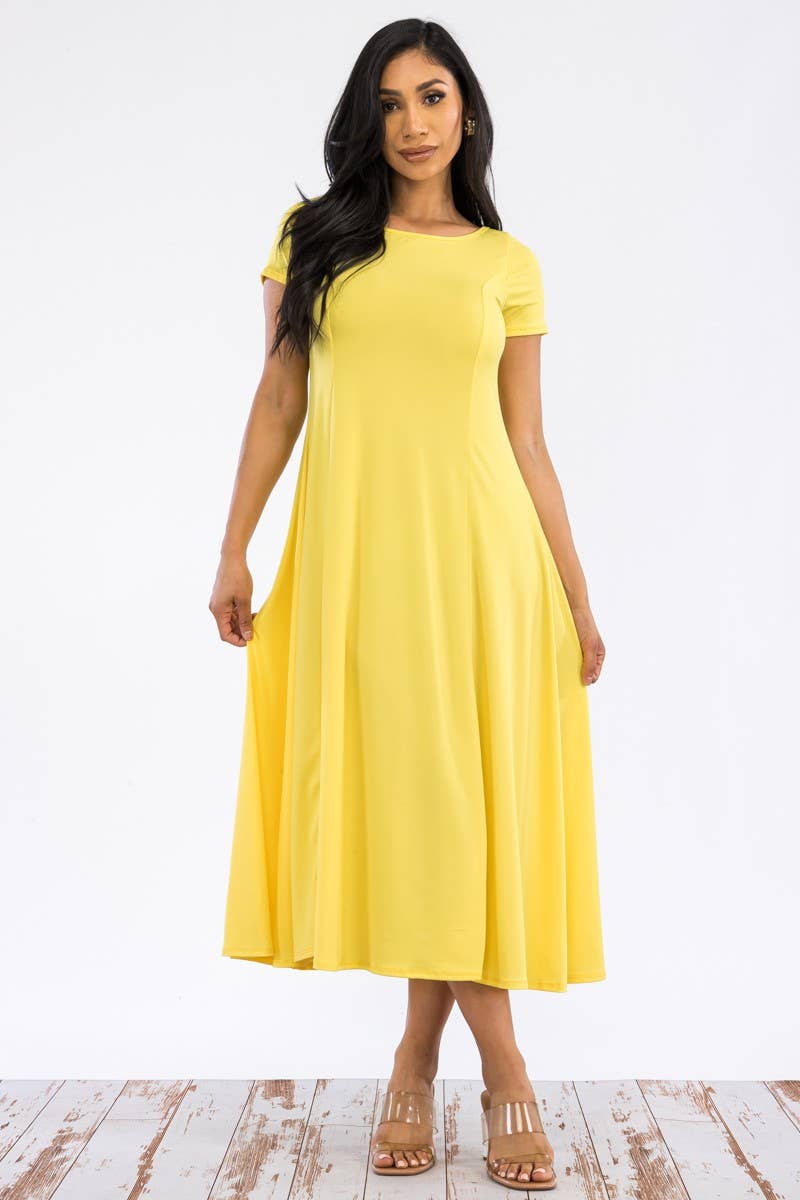 Cap Sleeve Maxi Dress: IVORY