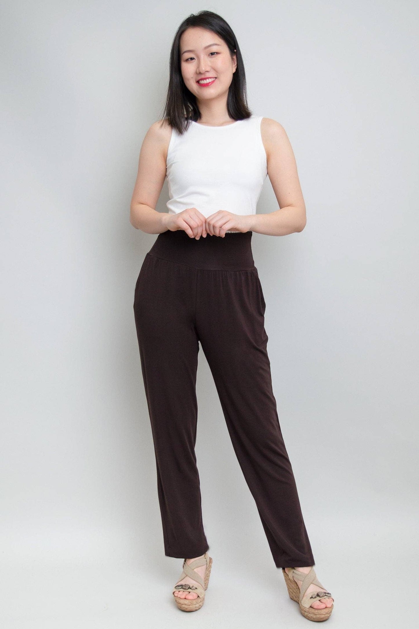 Clair Pant, Coffee, Bamboo: 3X