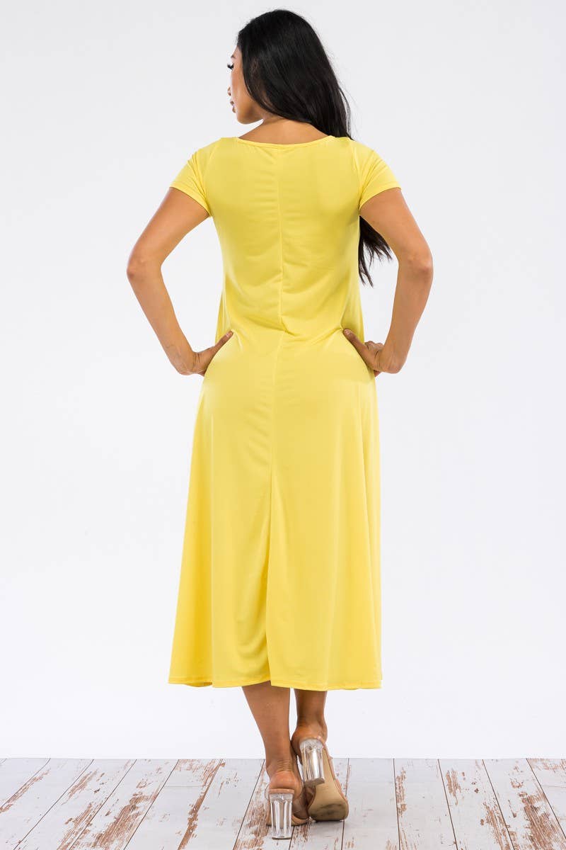 Cap Sleeve Maxi Dress: LIGHT GREEN