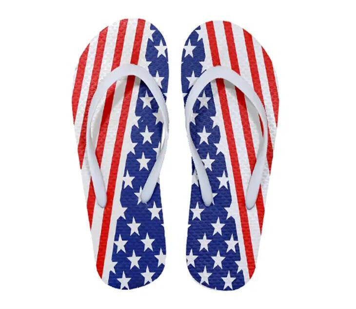 Men's and Women USA Flag Printed Flip Flop