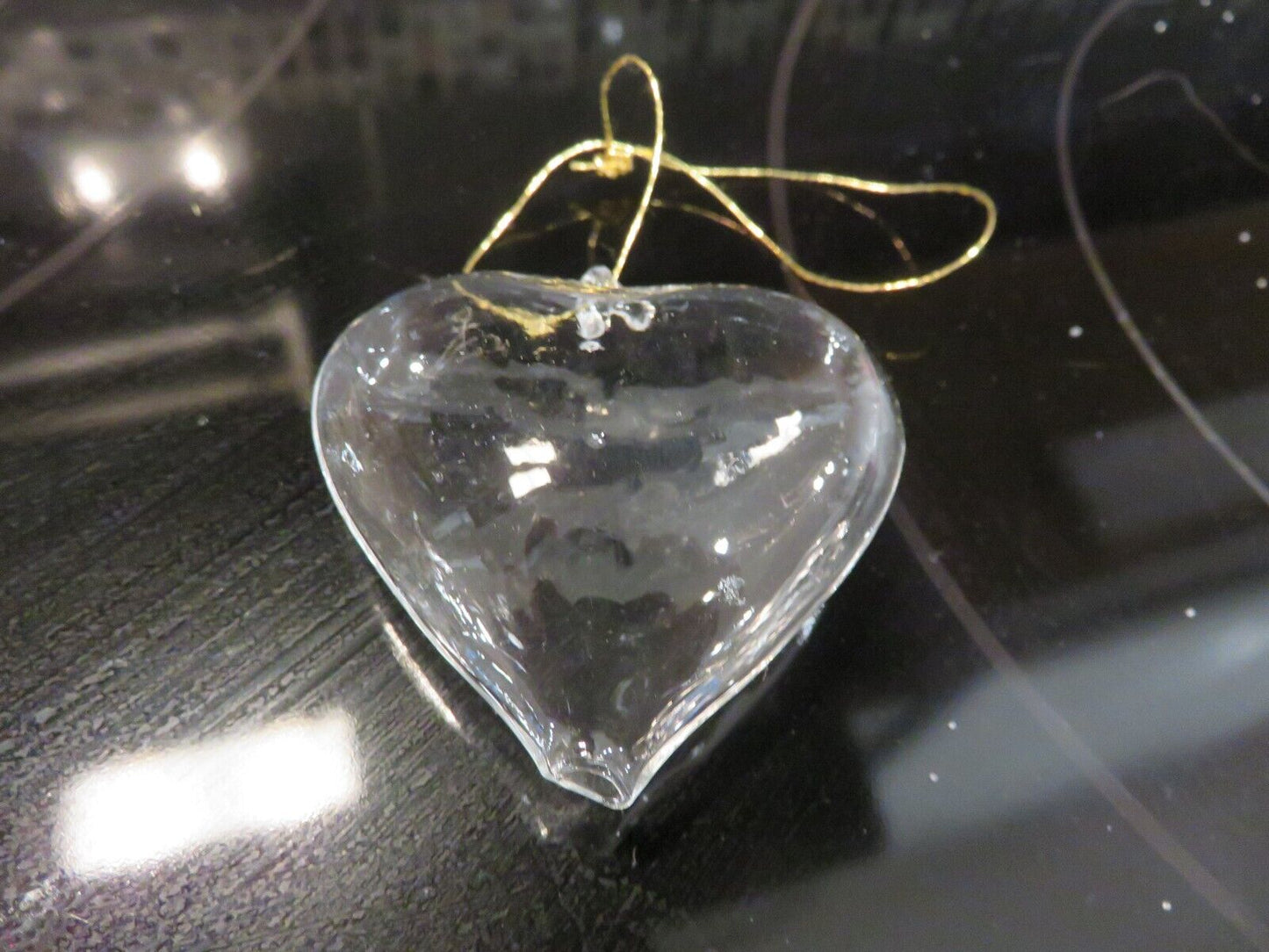 Glass Heart Shaped Ornament