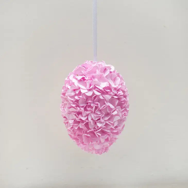 Hydrangea Egg Ornament Light Purple