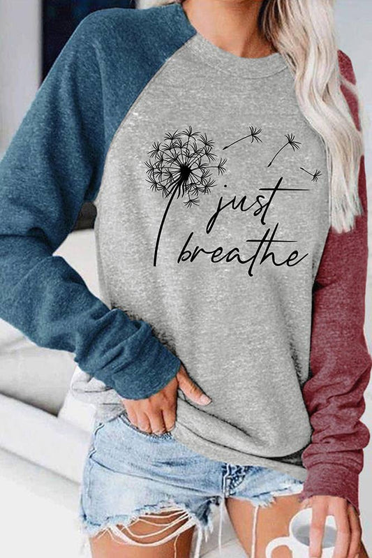 Just Breathe Dandelion Long Sleeve Top