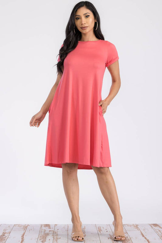 Short Sleeve Tunic Dress