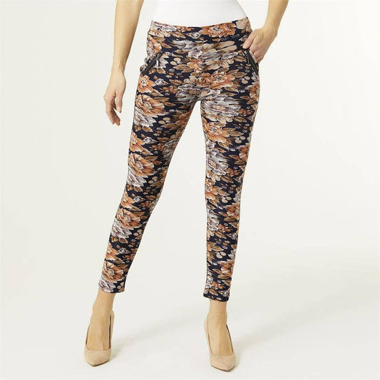 Printed Jasmine Zip Pocket Leggings