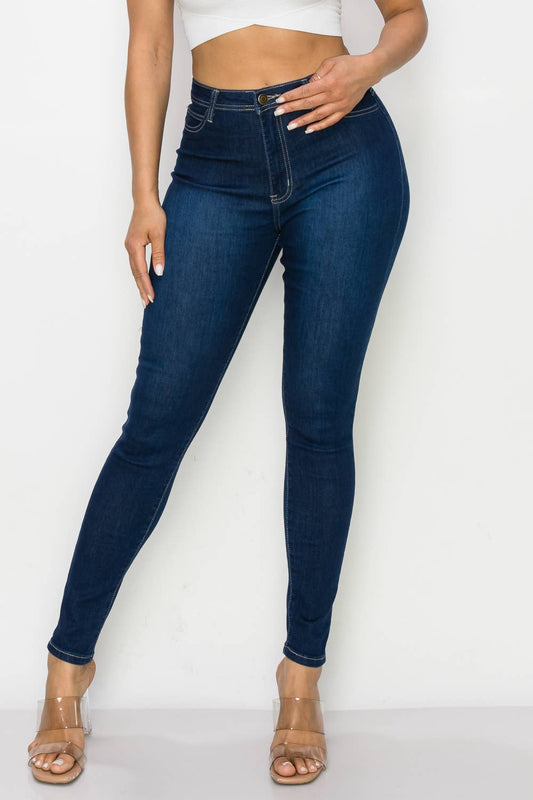 DARK STRETCHY SKINNY JEANS