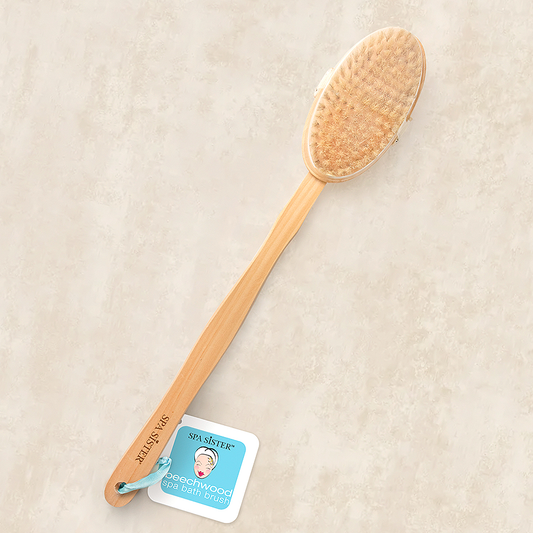 Long Wooden Bath Brush - Detachable