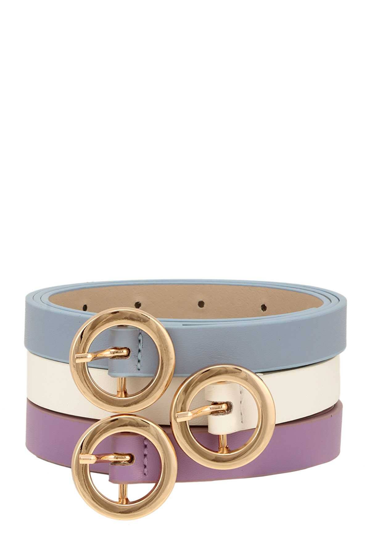 Circle Buckle Trio Belt