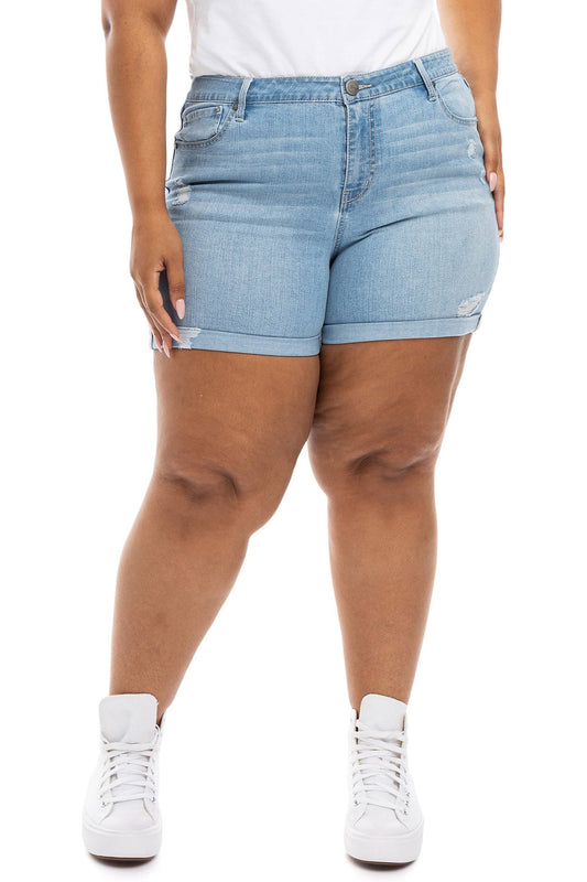 PLUS SIZE 5'' JEAN SHORT in Maya: