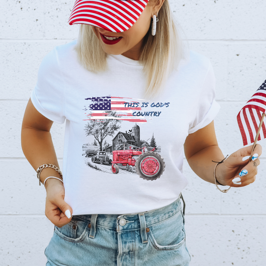 This is God's Country Patriotic Farm T-Shirt