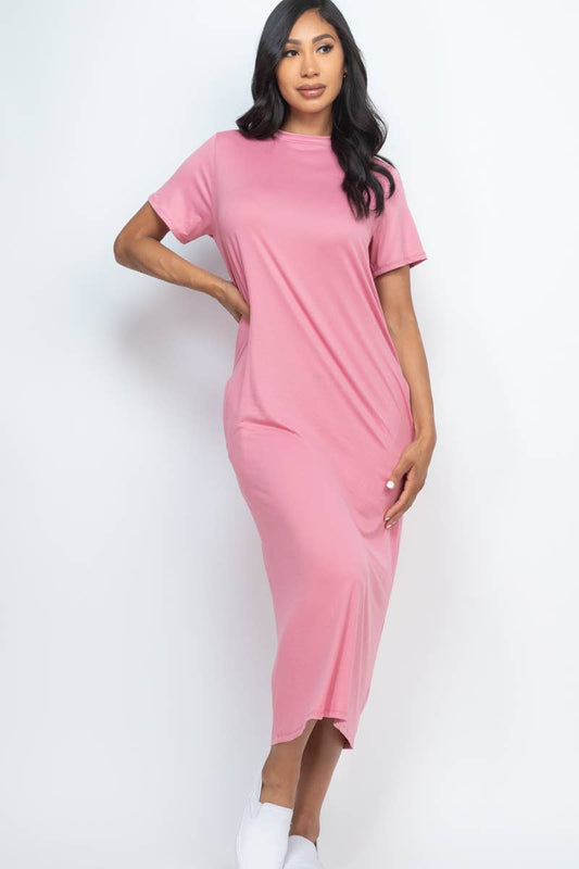 Side Pocket Tee Dress: S / Polignac