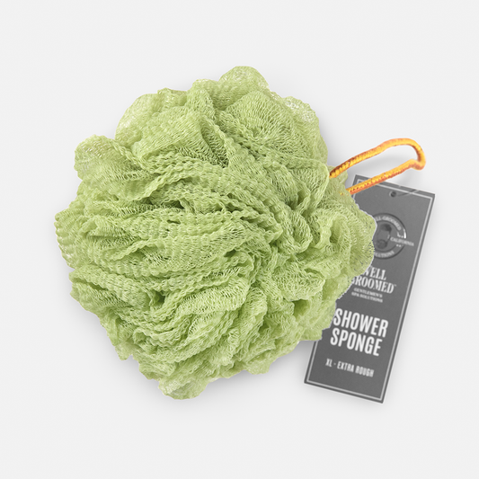 Well Groomed Jumbo Extra Rough Shower Sponge - Sage Green