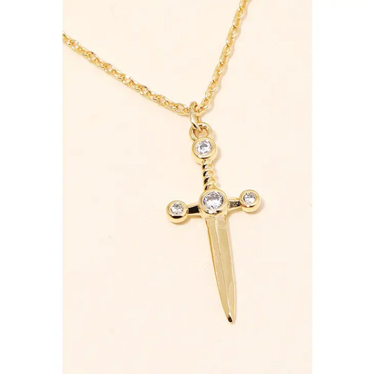 Cross Sword Pendant Necklace