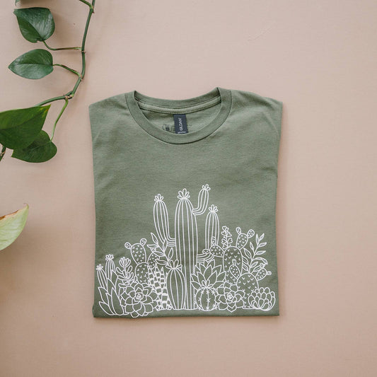 Succulent & Cactus: Military Green / Large