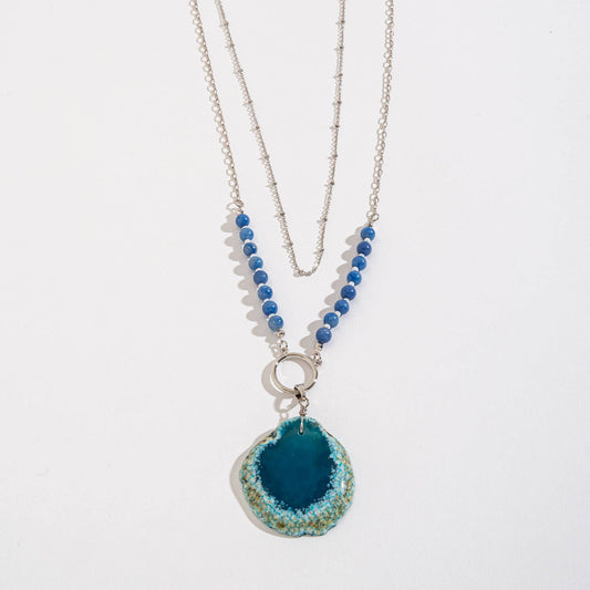 Jaclyn Agate Layered Pendant Necklace