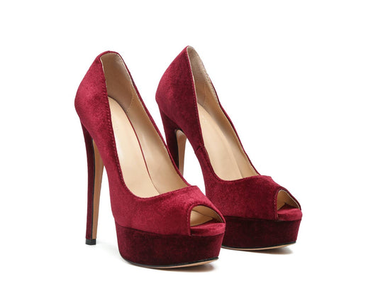 BRIELLE HIGH HEEL PEEP TOE STILETTO