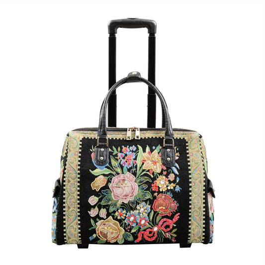 Flower Shop Vintage Tapestry Rolling Tote